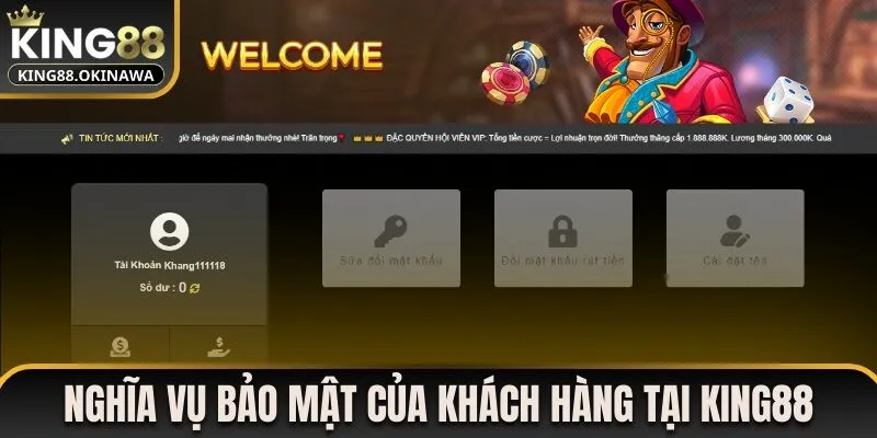 Chính Sách Bảo Mật King88 3 Nghĩa vụ của người chơi nhằm đảm bảo an toàn
